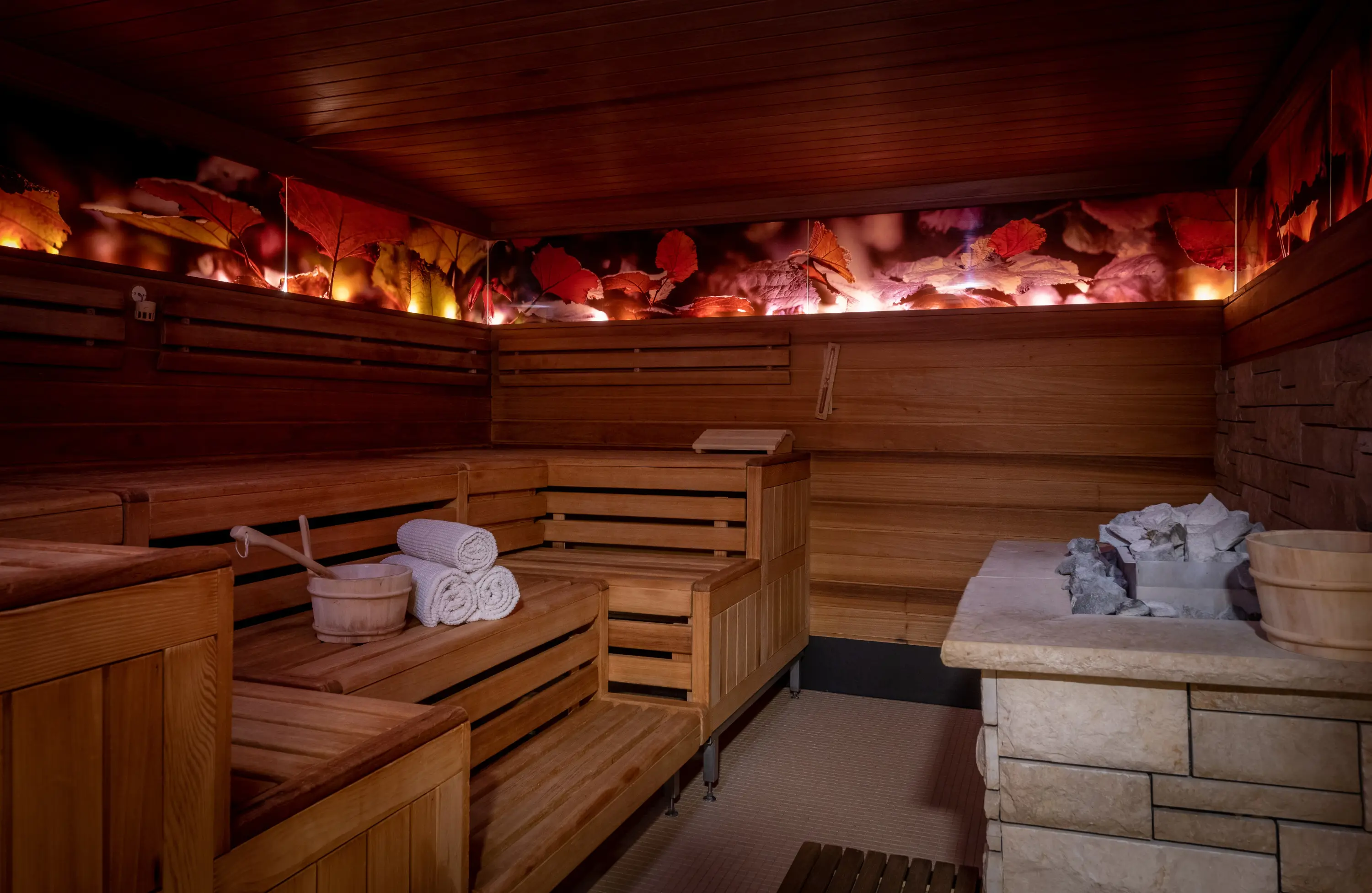 Aufguss-Sauna im Spa-Rundgang im Solbad Schönbühl
