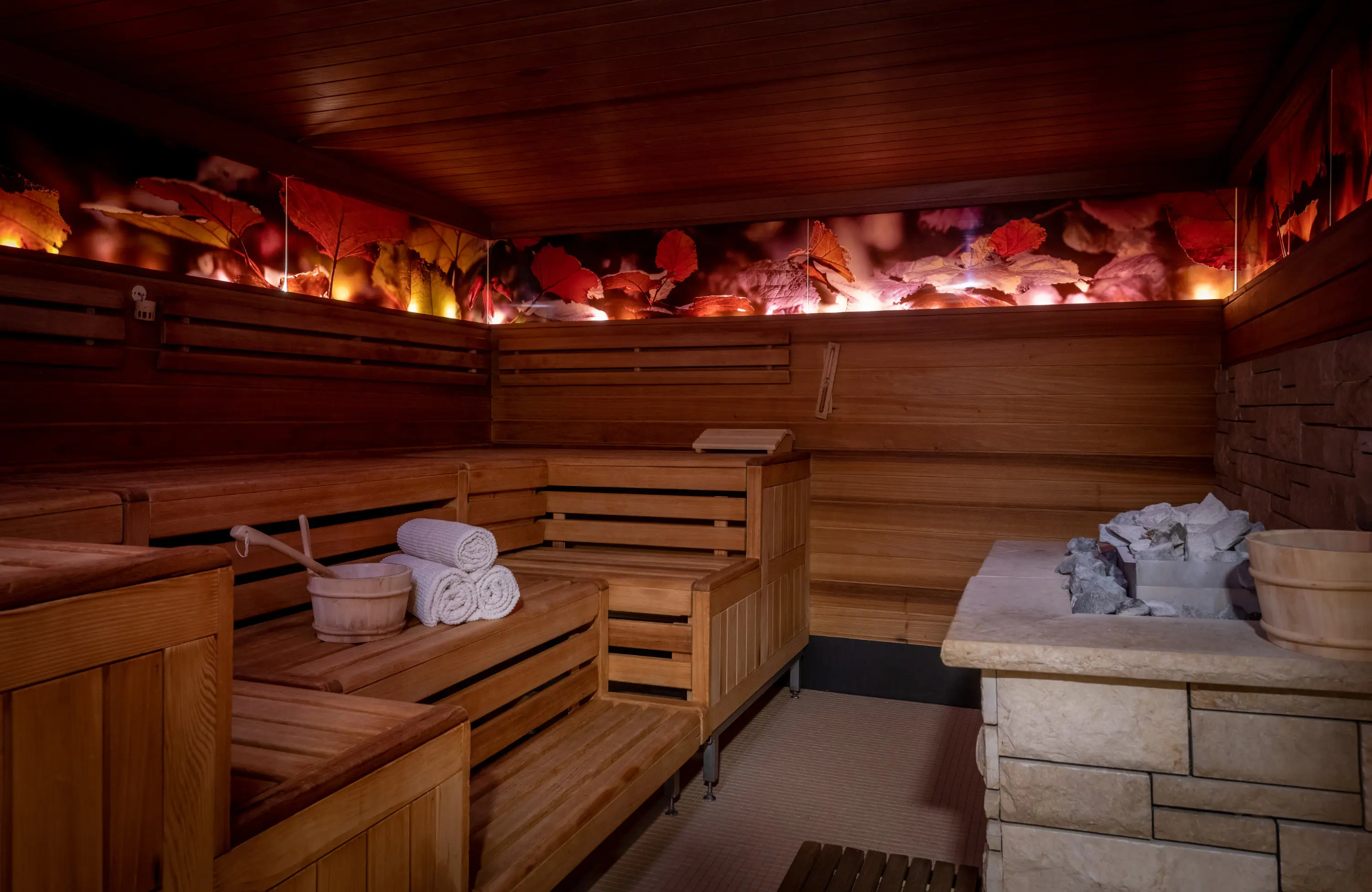 Aufguss-Sauna im Spa-Rundgang im Solbad Schönbühl