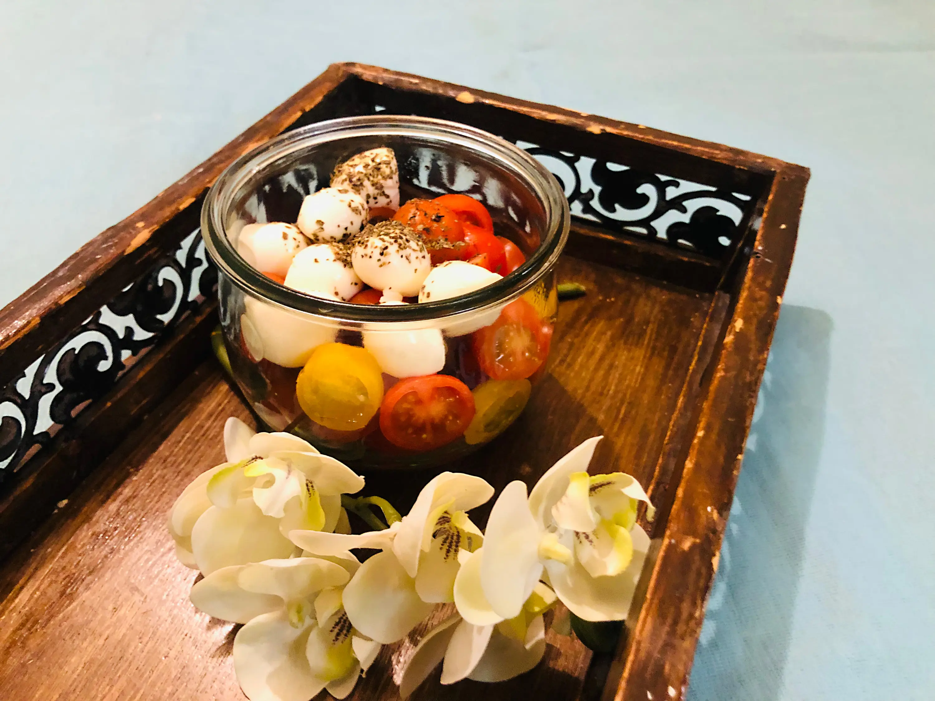 Salade de tomates et mozzarella