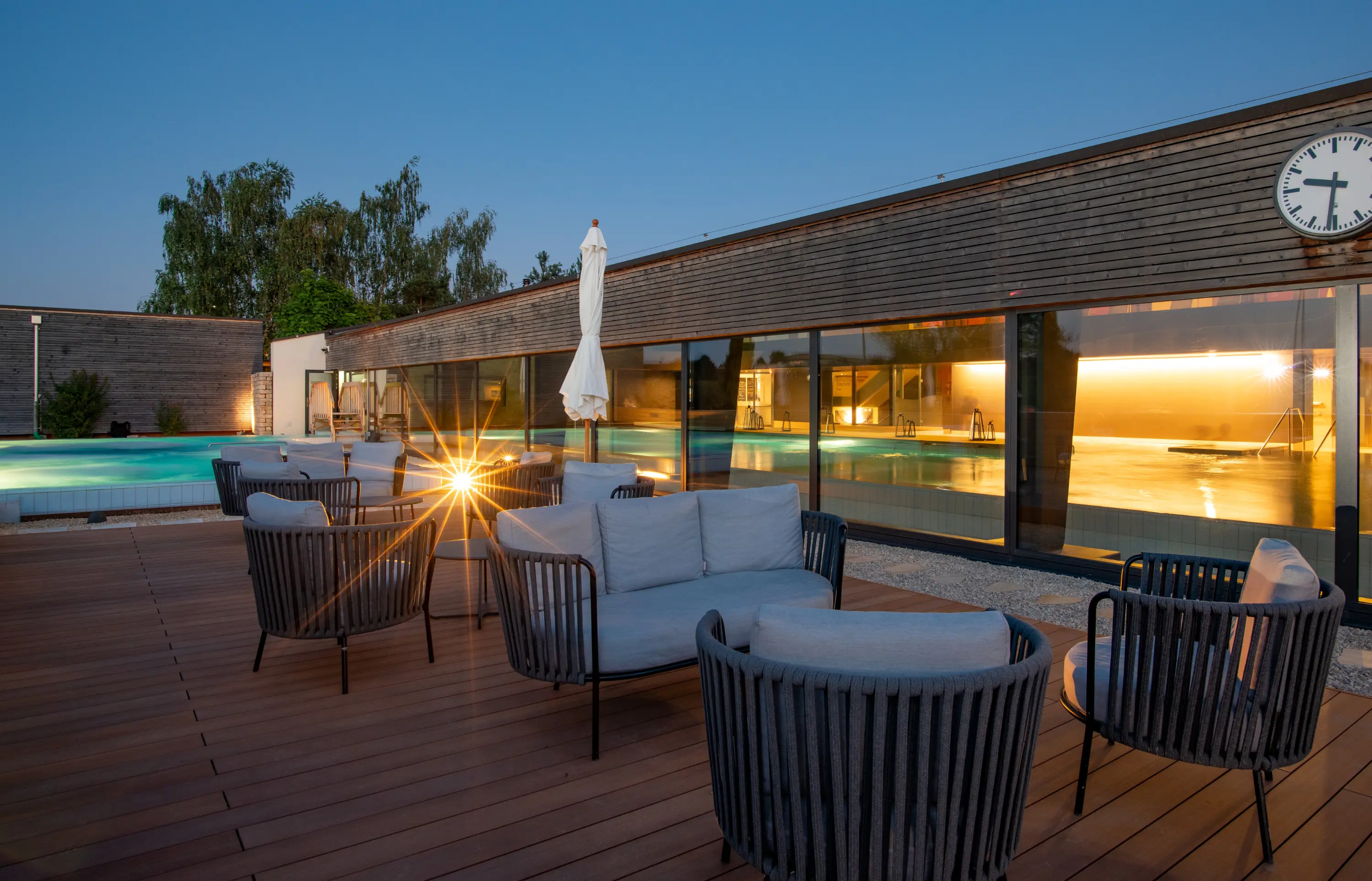 Abendstimmung im NaturSolebad