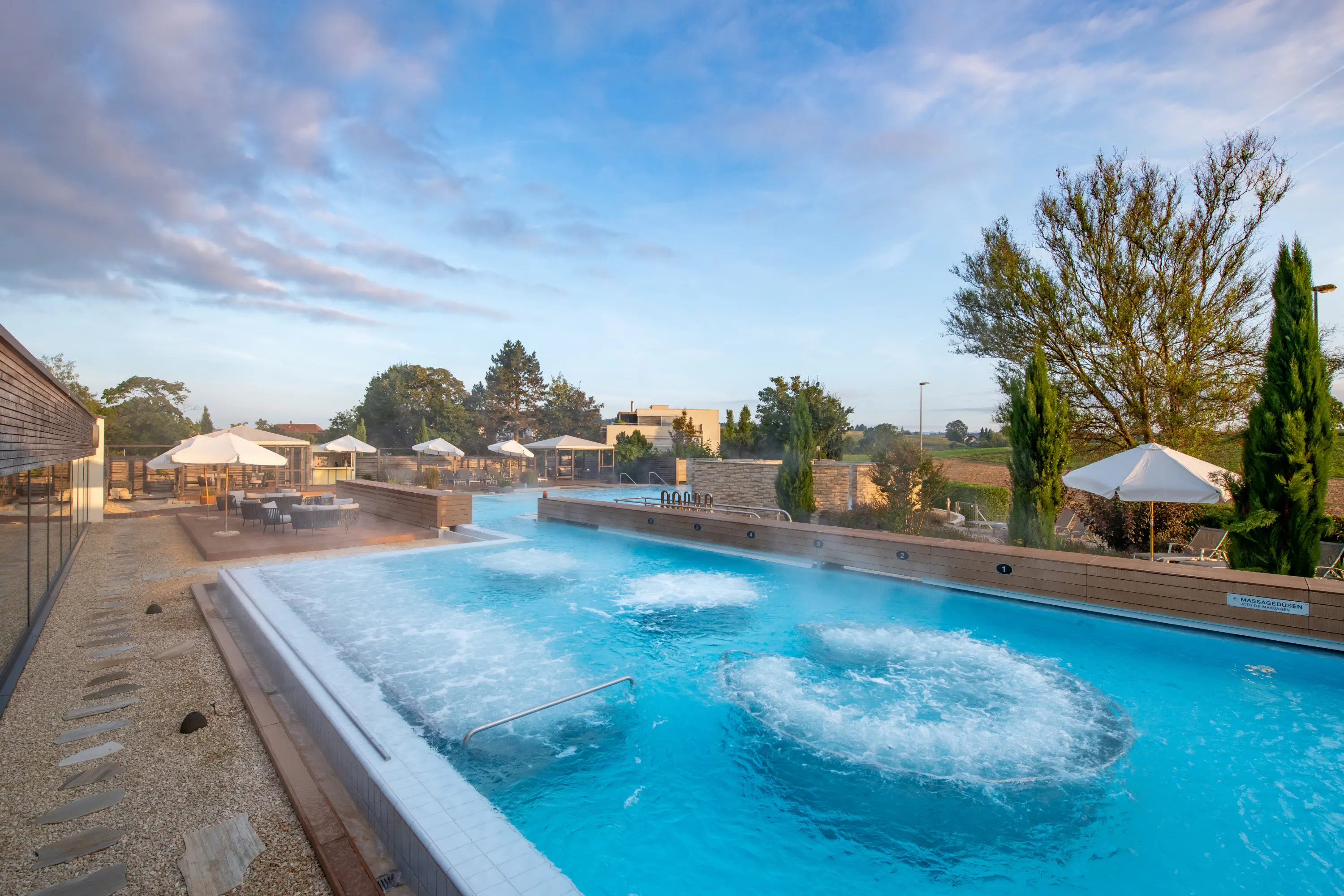 Outdoor saltwater pool